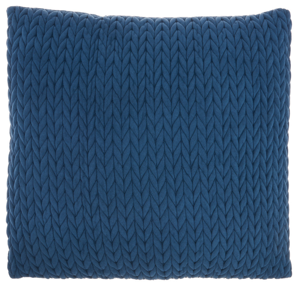 Mina Victory ET299 Throw Pillow, Blue, 22"X22"