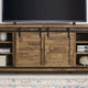 Modern Dining Room Buffet Table Sideboard Media TV Stand, Wood Metal, Walnut