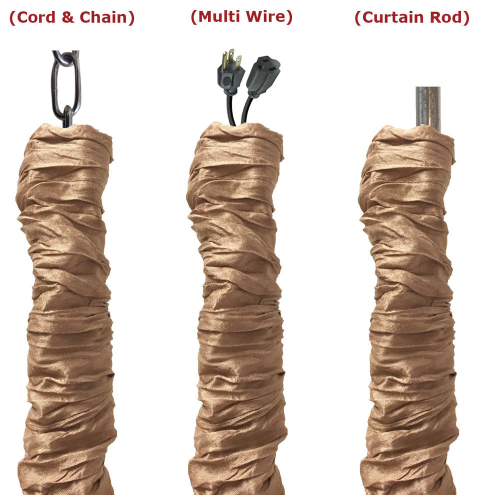 Royal Designs Cord/Chain Cover, 4', Touch Fastener, Brown
