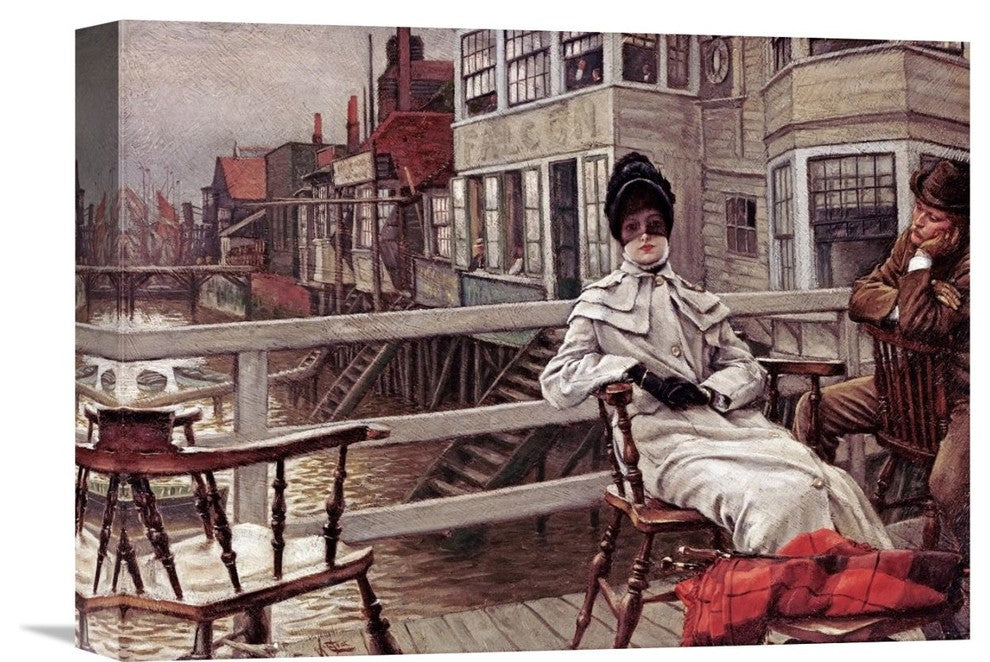 "Waiting For The Boat at Greenwich" Artwork, 16" x 11"