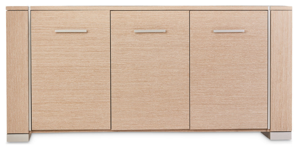 Laguna Ridge Modern Sideboard with LED Lighting - Washed Oak