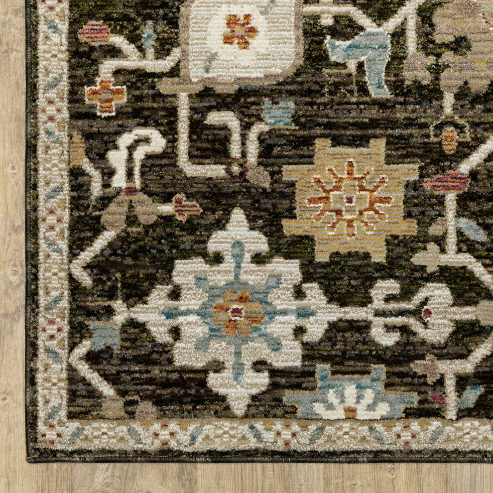 Adeline Vintage Bohemian Brown/ Multi Area Rug Runner 2'3" x 8'