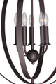 Woodbridge Lighting Camellia Oval 6-Light Pendant Chandelier, Bronze