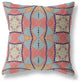 18" Red Indigo Cosmic Circle Boho Suede Throw Pillow
