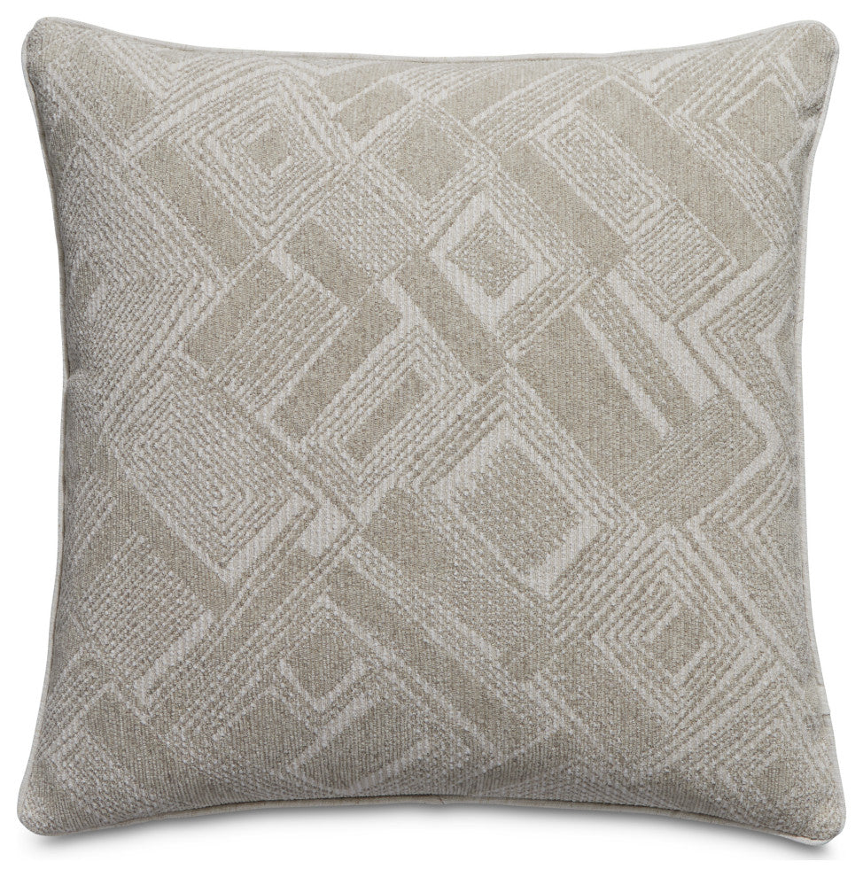 Moonbeam Moro 19" Square Throw Pillow, Set of 2, Natural