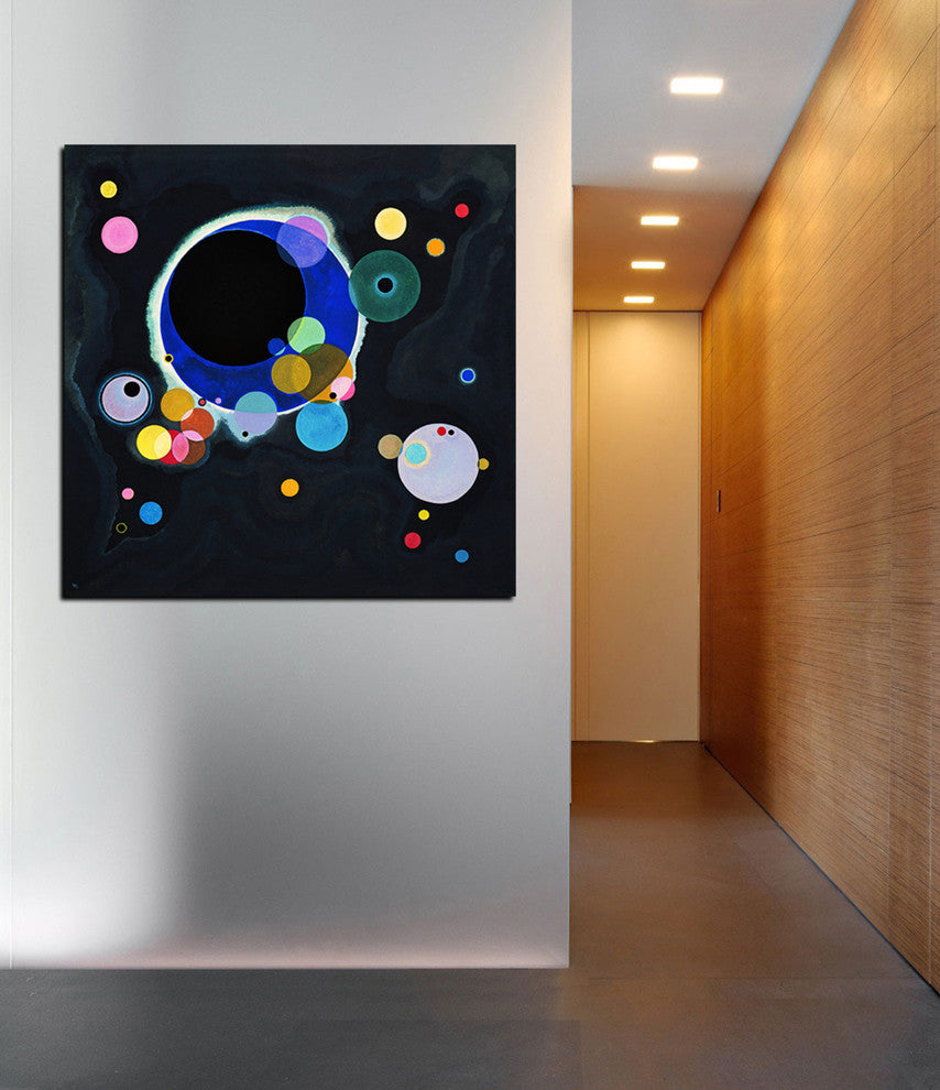Epic Graffiti "Several Circles" by Wassily Kandinsky Giclee Canvas Art, 26"x26"