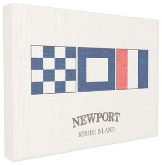 'Newport Rhode Island Nautical Flags', Stretched Canvas, 16"x1.5"x20"