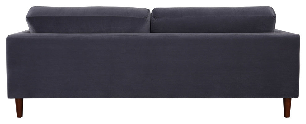 Frederick Modern Contemporary Velvet Sofa, Gray