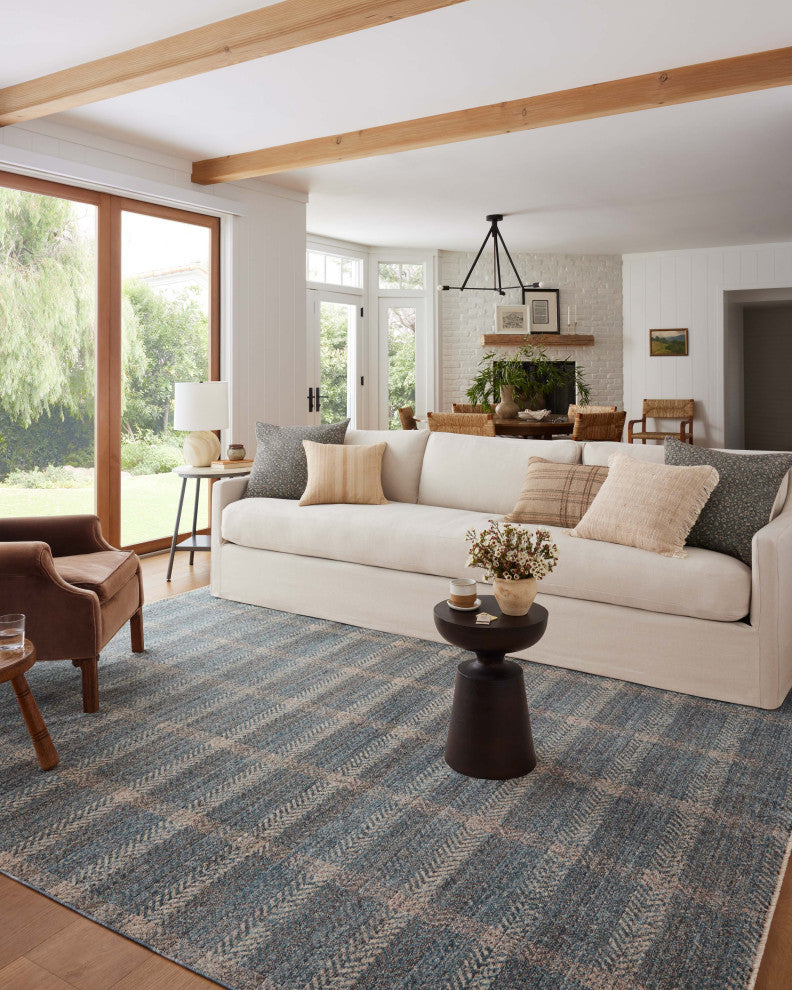 Angela Rose x Loloi Ember Blue / Beige 3'-6" x 5'-6" Accent Rug