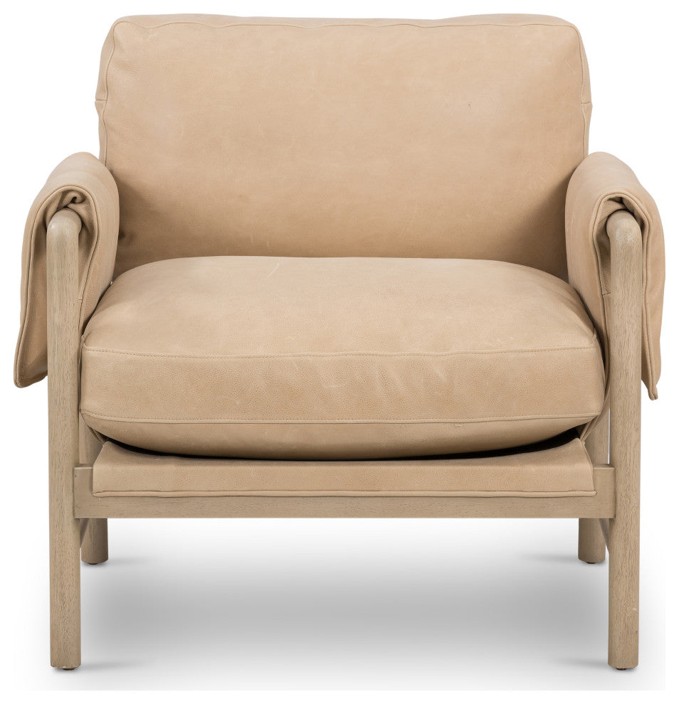 Harrison Chair Palermo Nude, Yucca Parawood, Brushed Silver