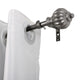 Utopia Alley Curtain Rod With Decorative Round Finials, 28-48", Pewter