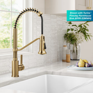 KRAUS Britt Commercial Style 2-Function 1-Handle Pull Down Kitchen Faucet BB