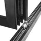 Patio Bi-Fold Door Open Right to Left 108"x80", Black Color, Low E Glass