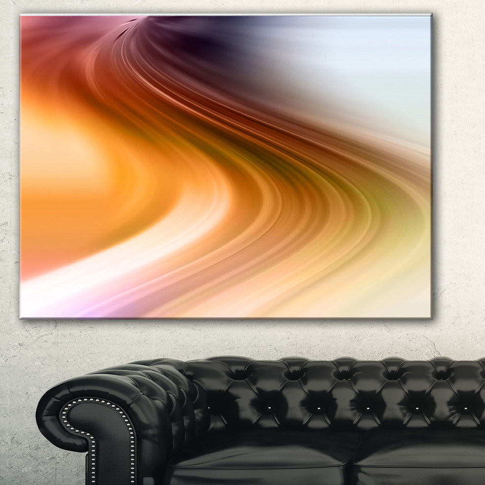 "Rays of Speed Green Orange" Abstract Digital Canvas Print