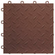 12"x12" Interlocking Garage Flooring Tiles, Diamond Top, Sample, Brown