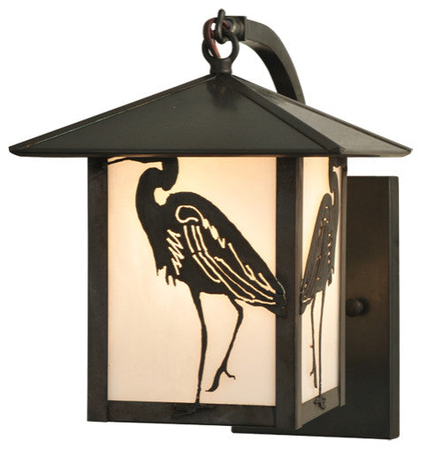 8W Seneca Heron Curved Arm Wall Sconce