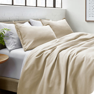 Bare Home Microfiber Duvet Cover & Sham Set, Sand, Queen