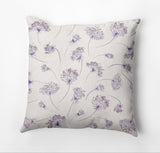 Wishing Flowers Pillow, Purple, 20"x20"