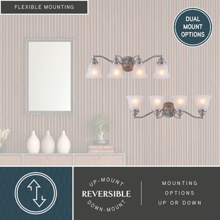 Vaxcel Standford 4-Light Vanity Light Brushed Nickel