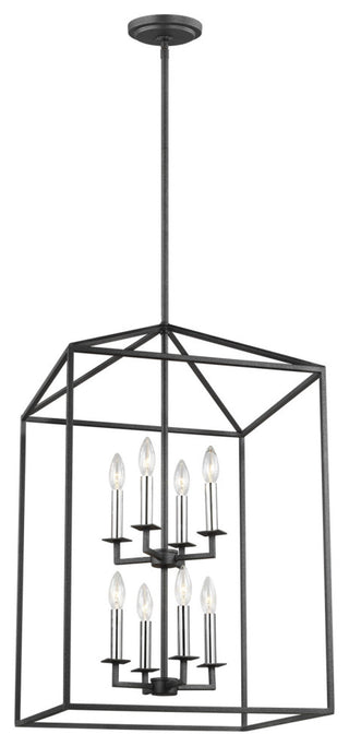 Generation Lighting 5115008 Perryton 8 Light 19"W Chandelier - Midnight Black