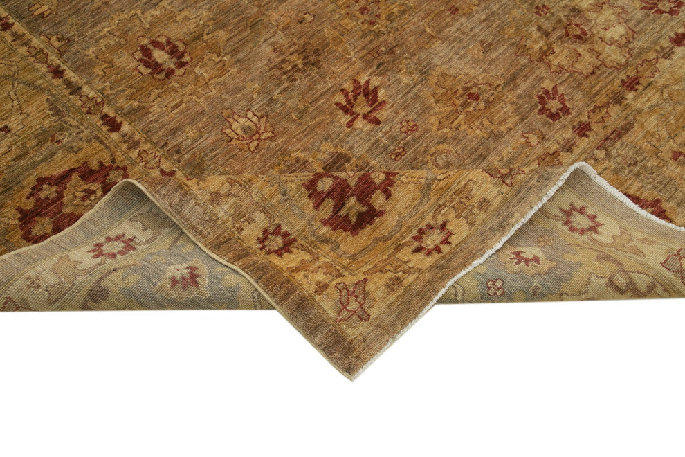Rug N Carpet - Handmade Oriental 8' 0" x 10' 6" Wool Oushak Area Rug