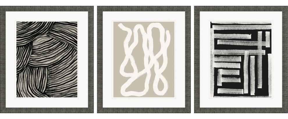 Naive Lines IV Artwork, 3-Piece Set