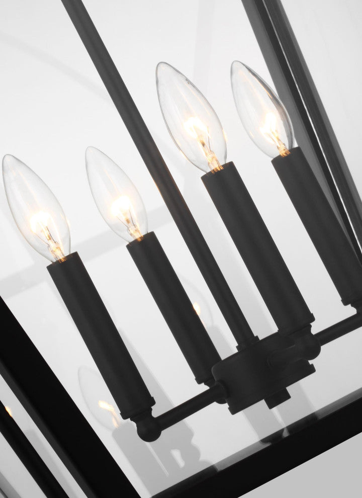 Charleston Medium Four Light Foyer, Midnight Black