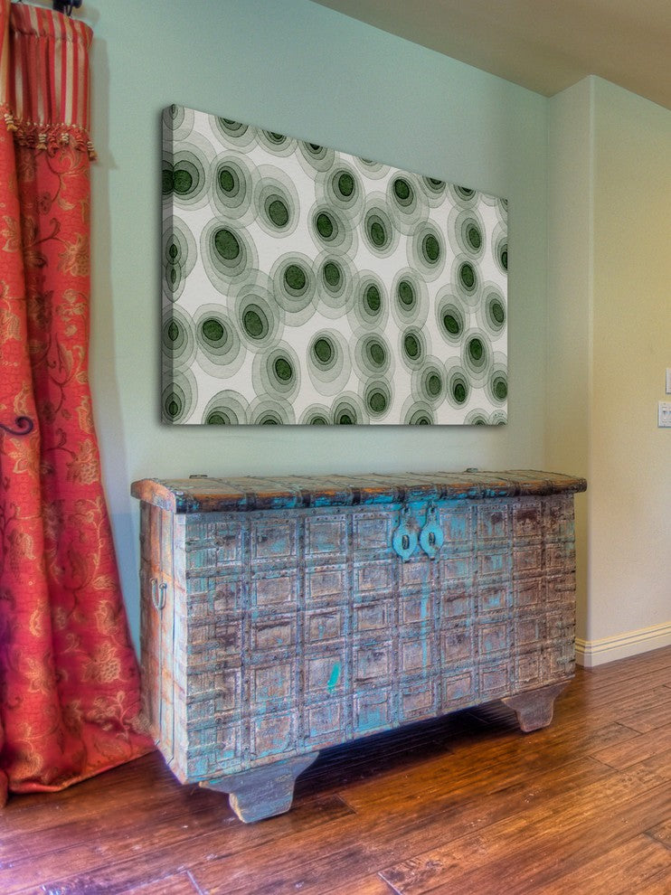 Marmont Hill, "Earthy Green Ovals" by Nikki Galapon on Wrapped Canvas, 24x16