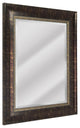 Head West Distressed Embossed Bronze Framed Wall Vanity Mirror - 26" x 32"