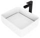 Jasmine 18"L x 15"W MatteStone Vessel Sink and Amada 10"H Faucet Set