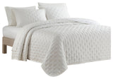 Lyocell Quilt Set, 3 Piece, White, Full/Queen