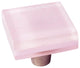 Millennial Pink Handmade Glass 1.5" Square Knob, Delicate Pink