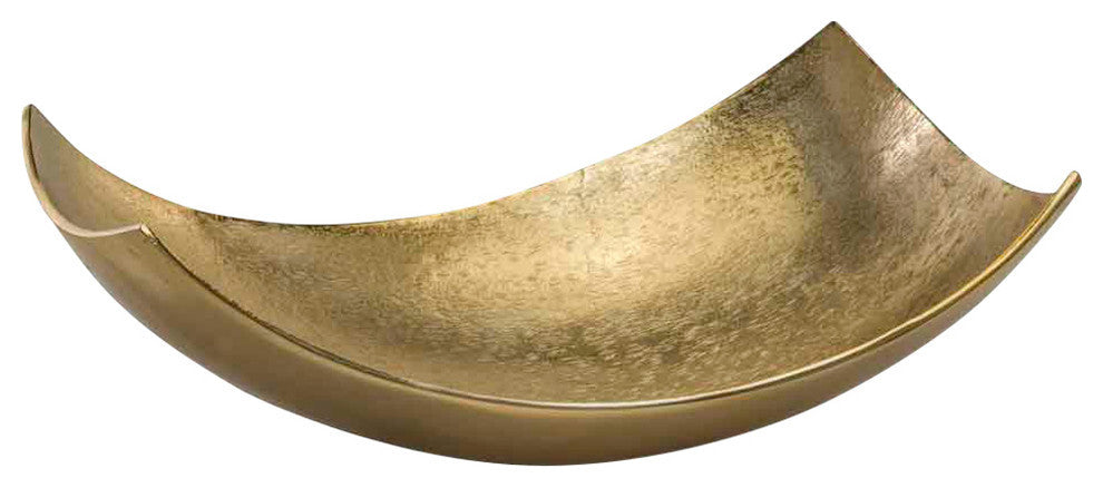Large Scooped Bowl Gold
