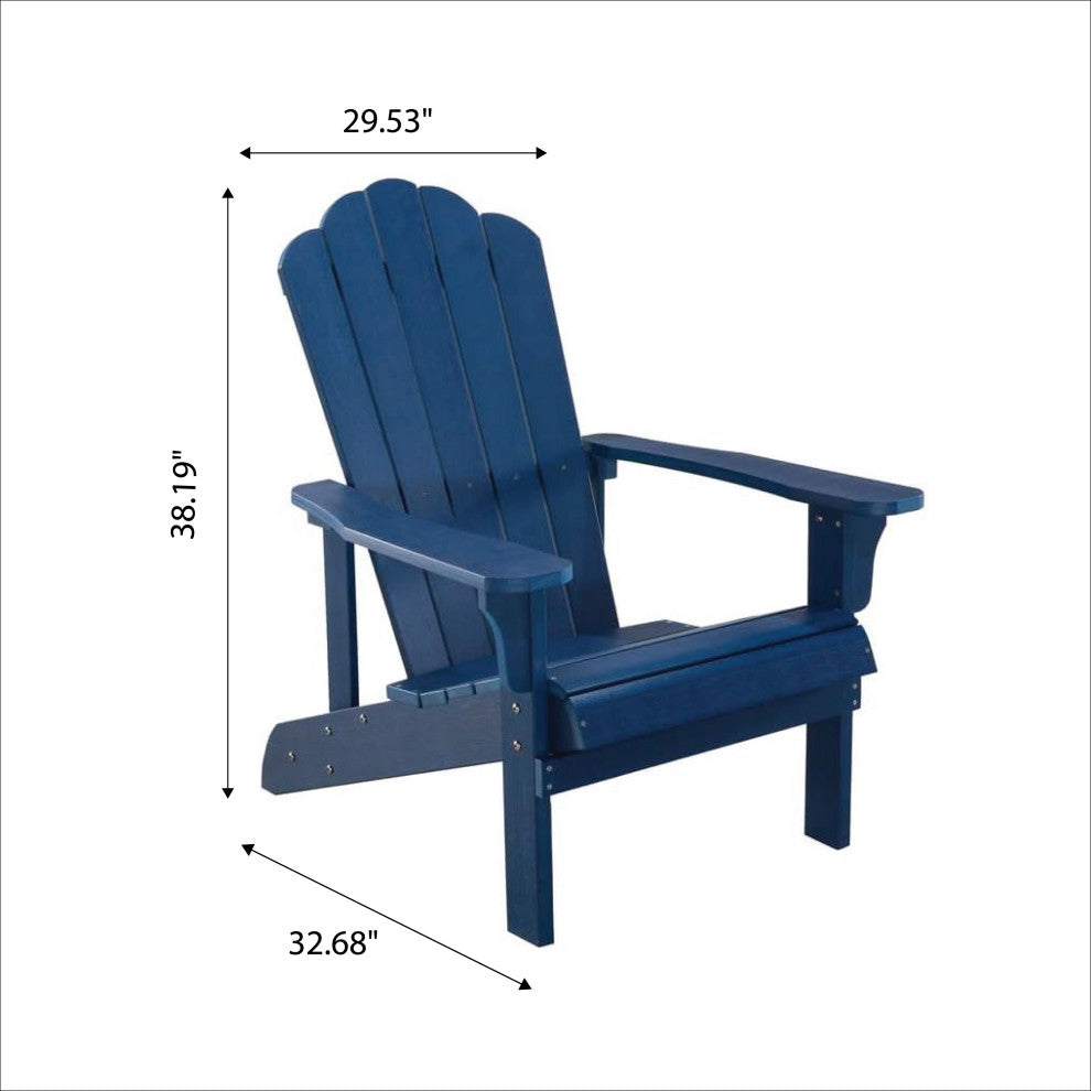 Orlando Plastic Wood Adirondack Chair, Blue