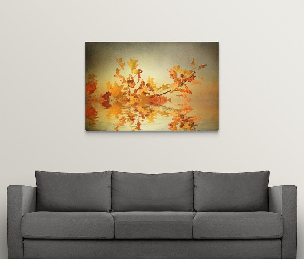 "Rusty Fall Stripe" Wrapped Canvas Art Print, 48"x32"x1.5"