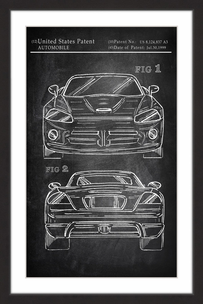 "Muscle Car Design" Framed Painting Print, 16"x24"