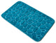 Bathroom Rug Memory Foam Mat 3D Pebble , Peacock Blue, 32" X 20"