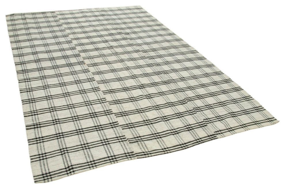Rug N Carpet - Handwoven Turkish 6' 3'' x 8' 8'' Contemporary Wool Kilim Rug
