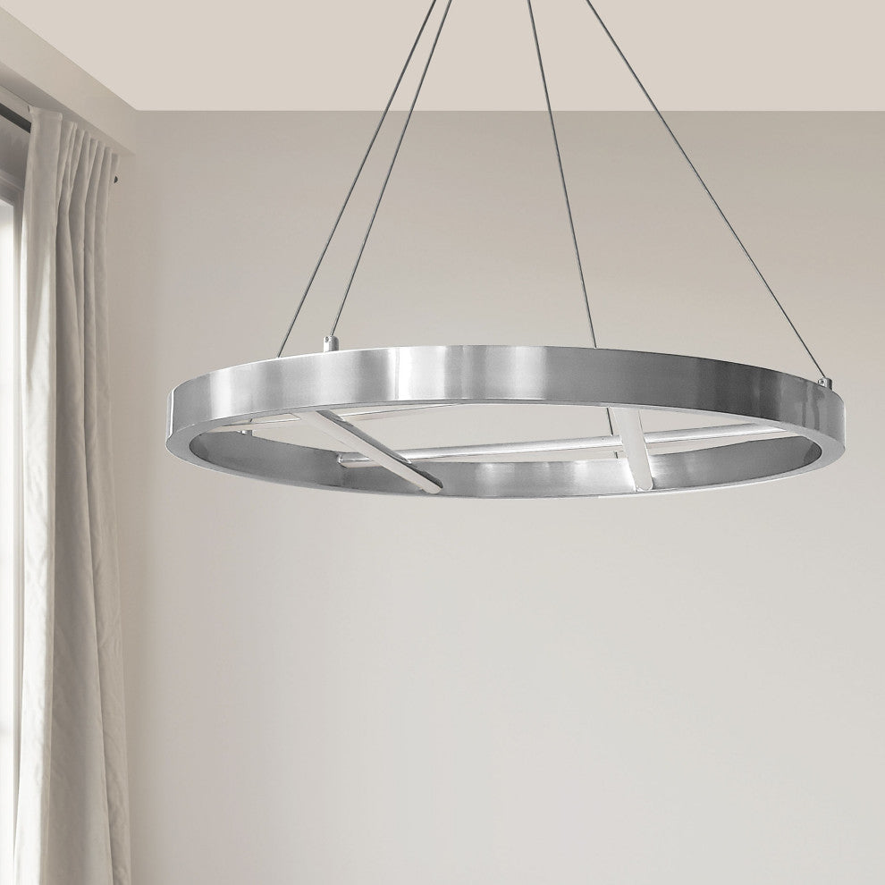 Dante Modern 1 Light Polished Chrome White Metal Pendant