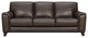 Bergen 87 Leather Square Arm Sofa, Espresso