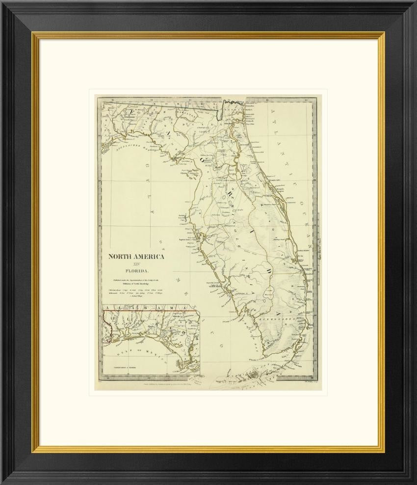 "Florida, 1834"  by Society for the Diffusion of Useful Knowledge, 23x26"