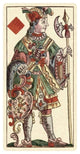 "Knave of Diamonds (Bauern Hochzeit Deck)" Paper Art, 14"x26"