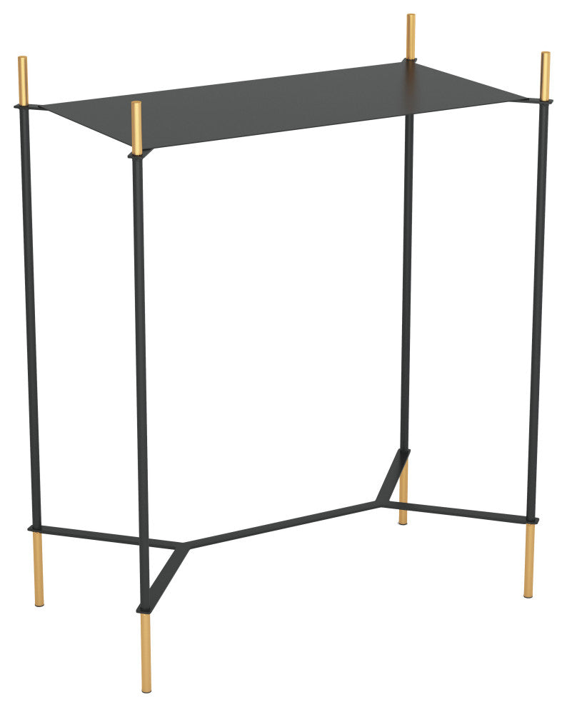 Austin Side Table Black & Gold