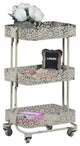 Linon Cream Metal 3-Tier Cart, Cream