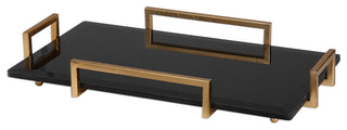 Uttermost Ettore Glass Tray, Black