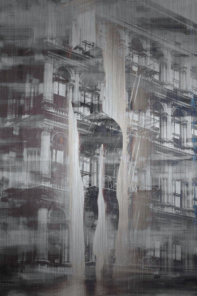 "Arches and Columns" Painting Print on Brushed Aluminum, 40"x60"