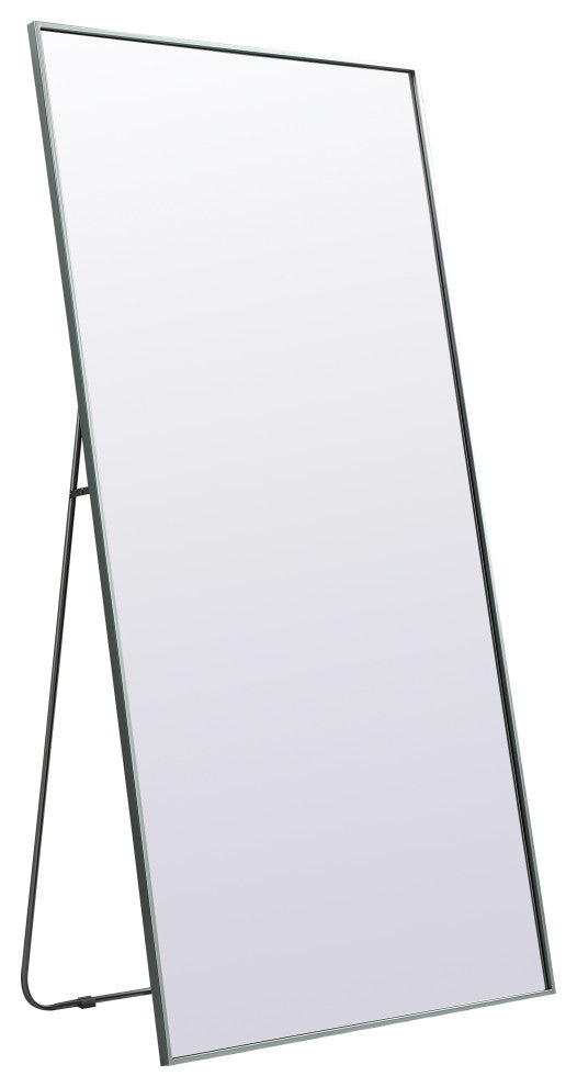 Metal Frame Rectangle Full Length Mirror 36X72 Inch, Silver