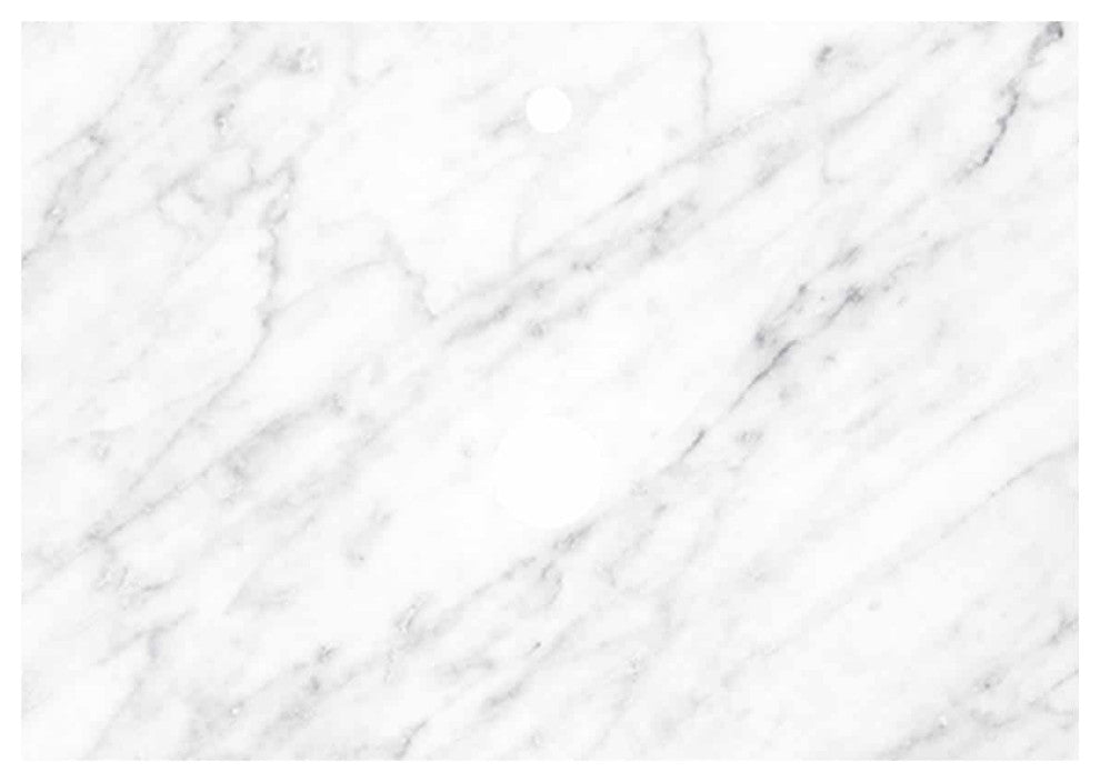30" Carrara Vanity Top - Vessel with Single Hole Cutout