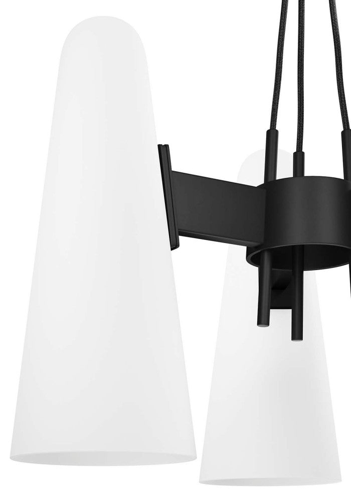 Beacon 3-Light Pendant Light, Opal Black
