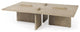 Cool Gray Brown Rectangular Wooden Coffee Table